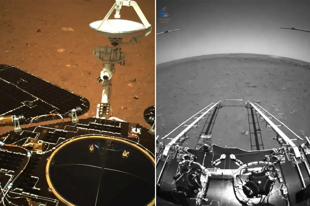 Descrizione dell'evento che ha portato il rover Zhurong della missione cinese Tiawen-1 ad atterrare sul pianeta rosso: Marte