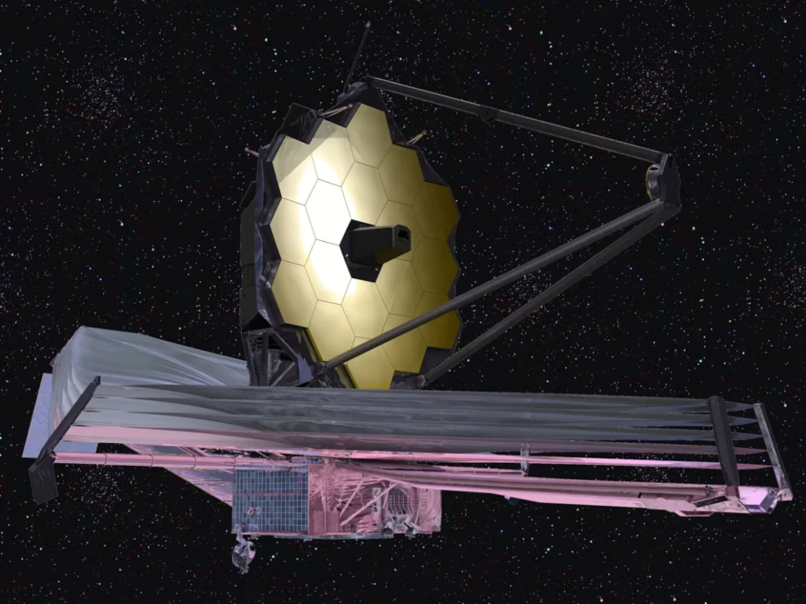 Il render del telescopio spaziale James Webb