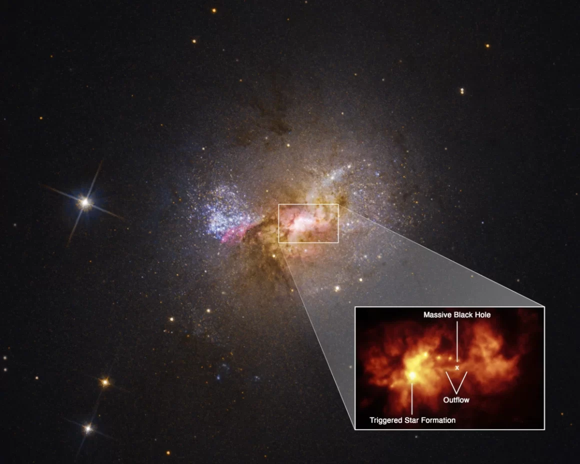 Le immagini Henize 2-10 catturate dal telescopio orbitante Hubble
