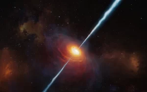 Illustrazione di una quasar