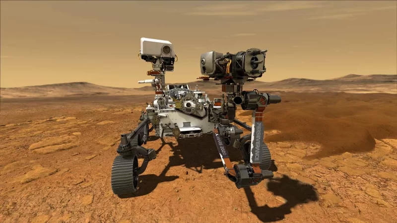 Un immagine della sonda Perseverance che prodotto 100 minuti di ossigeno su Marte