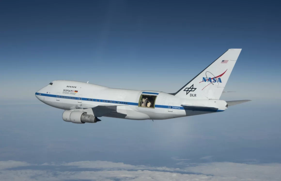 Il Boeing 747 convertito ad osservatorio ad infrarossi stratosferico chiamato SOFIA