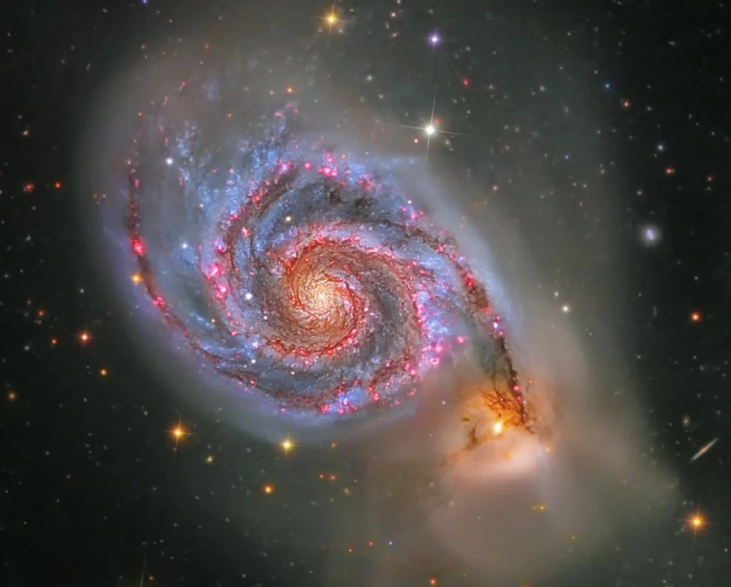 Immagine della galassia Messier M51. 