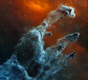 Il telescopio James Webb, immortala gli iconici Pilastri della Creazione, nella costellazione del Serpente. L'immagine rivela nuovi dettagli.