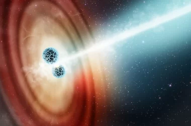 La fusione tra stelle di neutroni crea un fenomeno che fa sembrare che il getto di materia supera di sette volte la velocita della luce