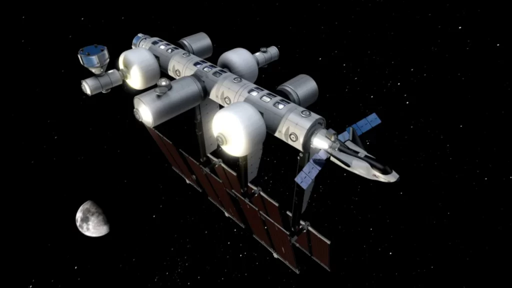 Render della stazione spaziale Orbital Reef che vedrà la luce nel prossimo decennio. 
