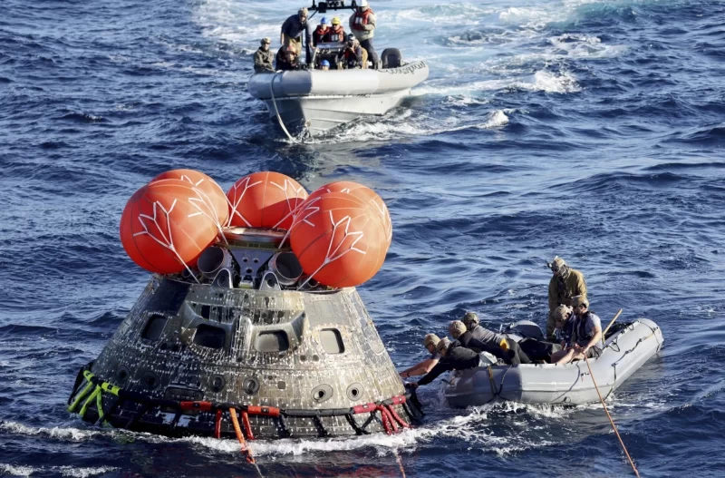 La capsula Orion, nell'ambito della missione Artermis 1, è atterrata l'11 Dicembre nell'Oceano Pacifico dopo un viaggio test di 25 giorni.