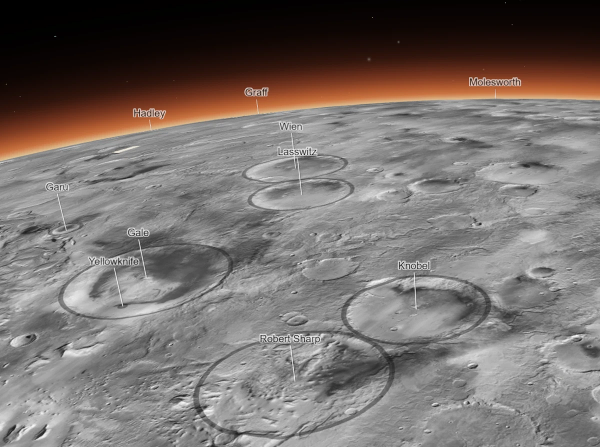 La NASA a publié une carte interactive de la surface de Mars qui peut être utilisée comme le logiciel Google Earth