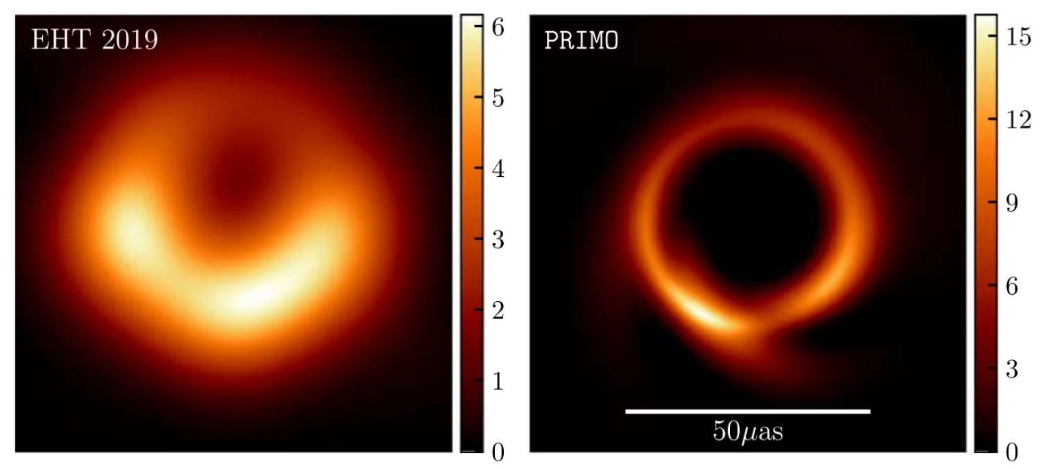PRIMO is a new application of artificial intelligence (AI) in astronomy that enhances the resolution of black hole images
