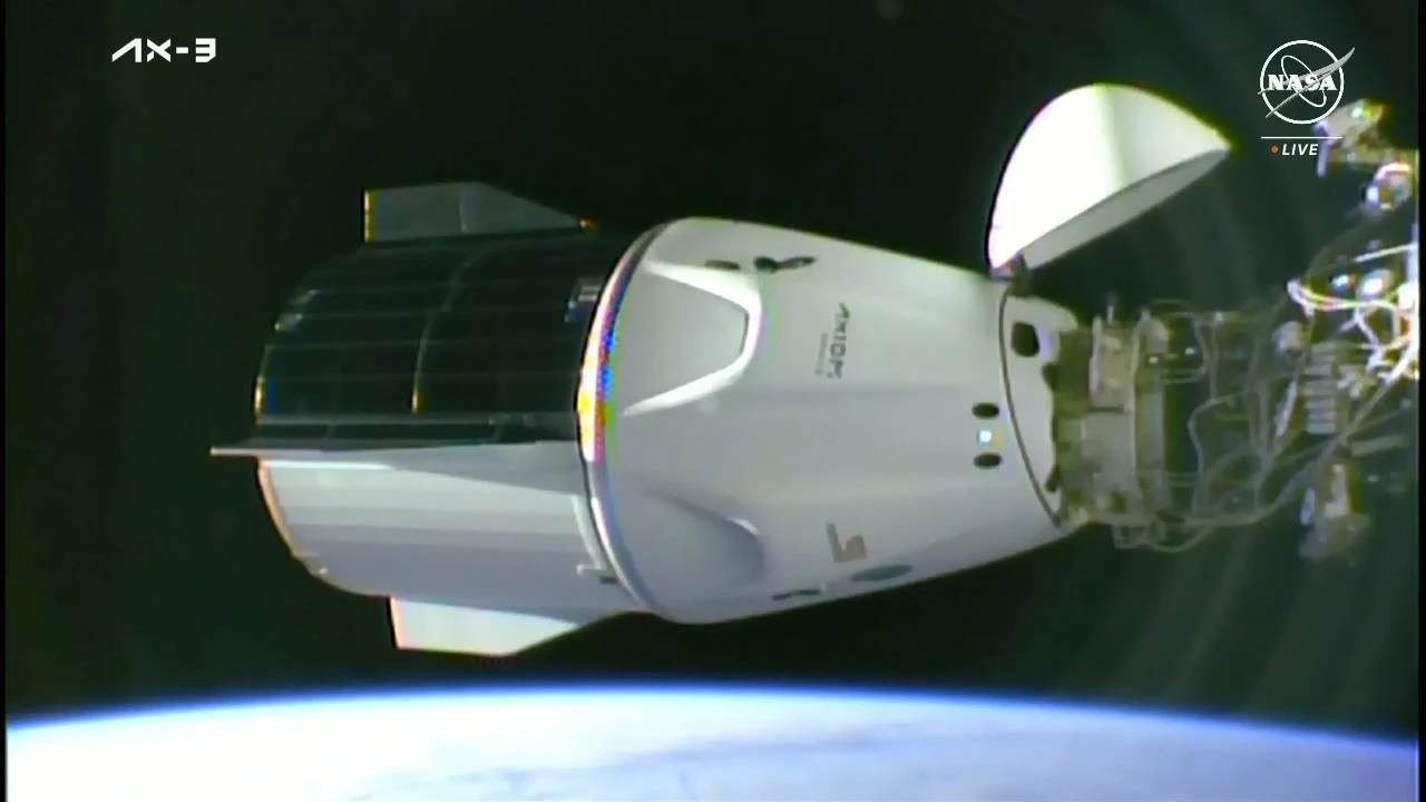 La terza missione di Axiom Space, AX-3 è attraccata alla ISS con un razzo Falcon 9 di SpaceX portando con se molti esperimenti